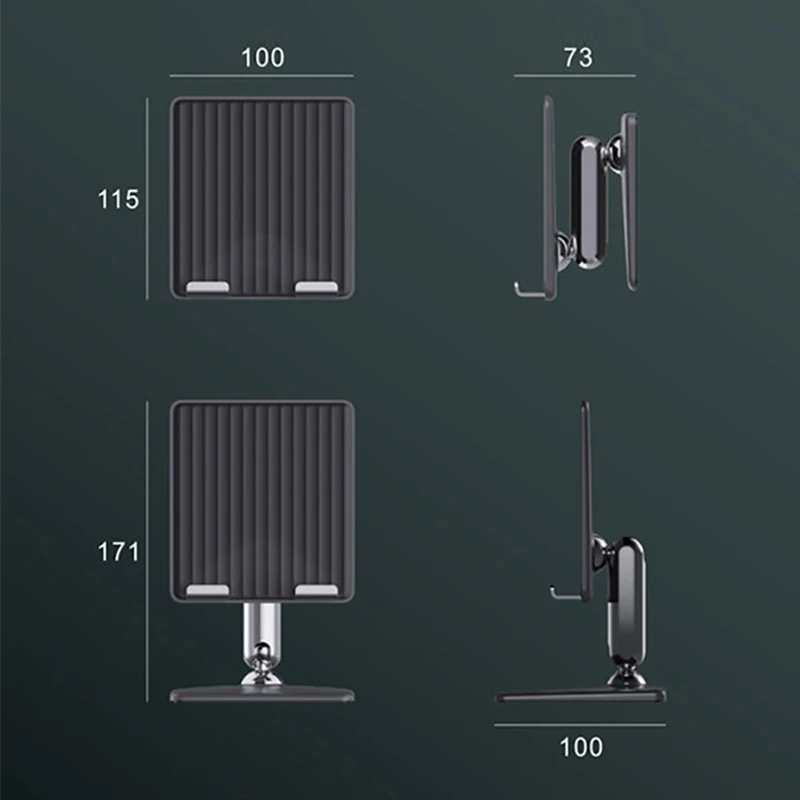 

Foldable Holder for Phone Portable Desktop Stand Storage Metal Lazy Mobile Phone Bracket Support For iPhone 12 iPad Samsung
