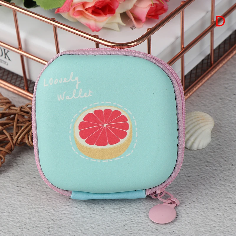 Портативный чехол для наушников с фруктовым принтом сумка хранения карт и