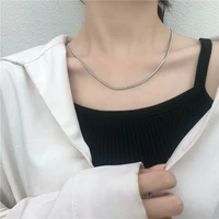 metal snake chain necklace south koreas temperament punk contracted fashion collarbone chain women jewelry gift accessories