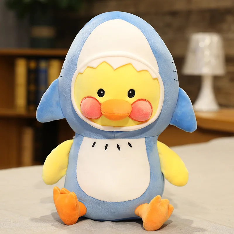 

Little Yellow Duck Turned Into A Lobster Shark Doll Plush Toy Fashion Creative Comfort Doll Children's Holiday Birthday Gift