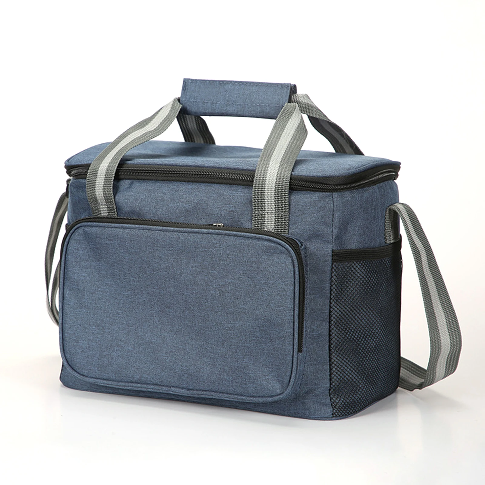 

Portable Shoulder Lunch Box Tote New Oxford Double Layer Cooler Lunch Bag Printed Insulated Thermal Food Picnic Handbag