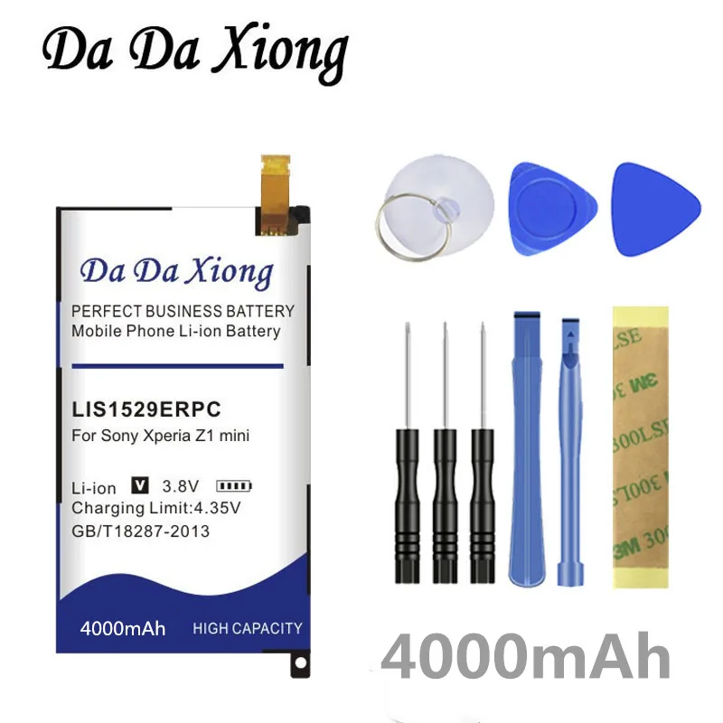 Литий ионный аккумулятор Da Xiong 4000 мАч LIS1529ERPC для телефона Sony Xperia Z1 mini Z1mini D5503 Compact