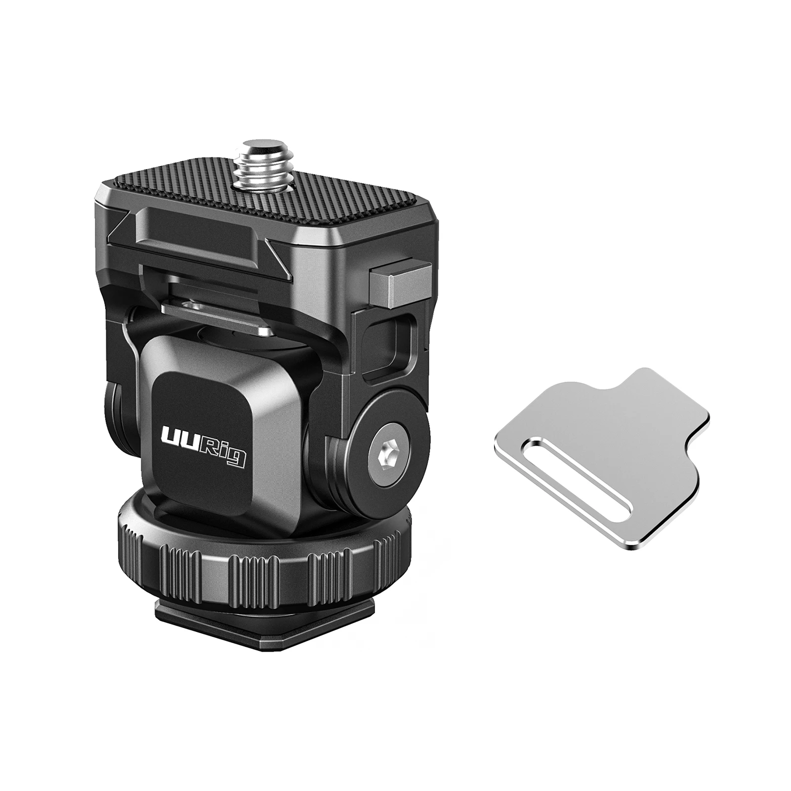 

UURig Cold Shoe Mount Bracket with Quick Release Plate 1/4 Cold Shoe Mounting for DSLR SLR Camera Monitor Speedlite Bracket