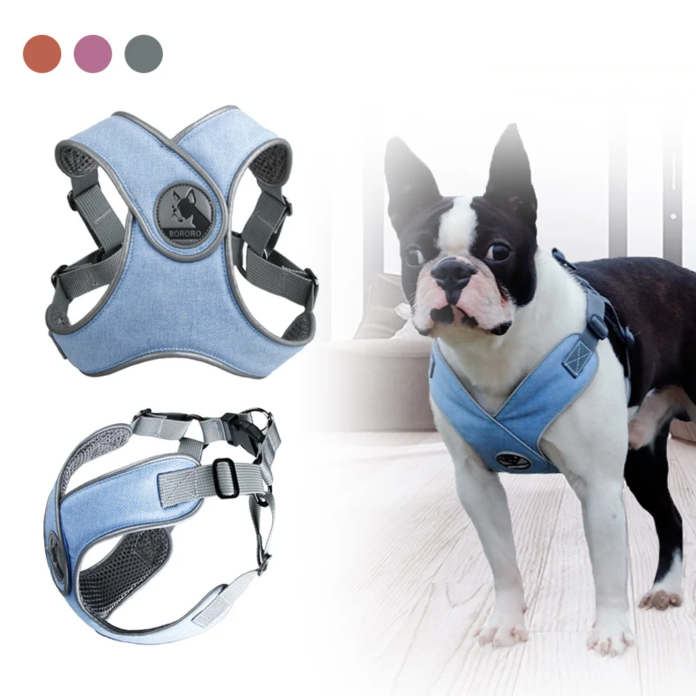 

Светоотражающий мягкий жилет для собак No Pull X5, нейлоновый дышащий спортивный жилет для маленьких собак