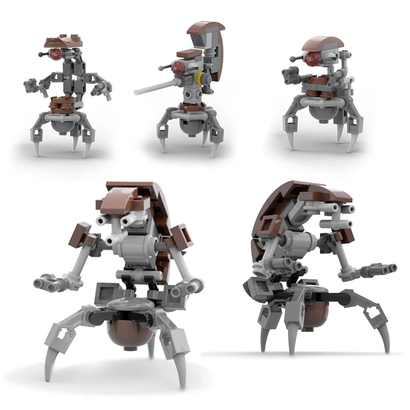 

MOC, космическая война, Droideka, разрушитель, Droidals, карликовый паук, герметичный имперский клон At dp Walker, мини-конструктор, игрушка для детей