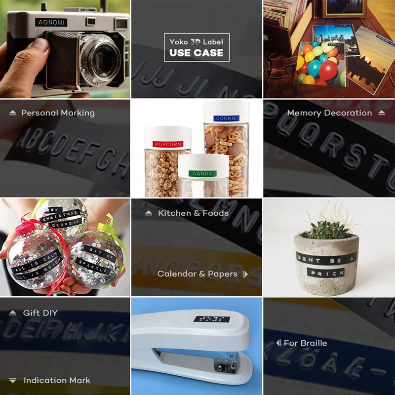 Лента этикеток с 3D тиснением красный и розовый цвета совместимый Dymo 1610 12965 1880