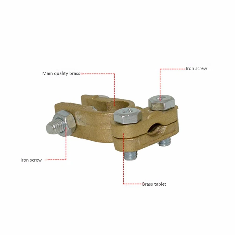 

NEW-2X Solid Brass Heavy Duty Angle Battery Top Post Cable Terminal Wire Terminals Car Battery Connector Battery Terminal Batter