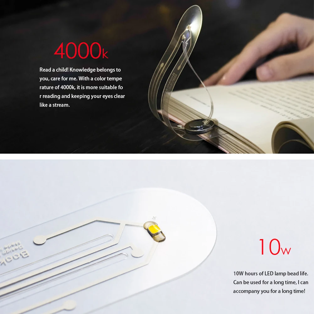 

Ultra-Thin LED Night Light Dual Use Bookmark Light Folding Curved Book Lamp Eye Reading Lamp Portable Household Indoor Lighting