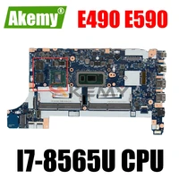 fe490fe590fe480 for thinkpa e490 e590 nm b911 laptop motherboard with i7 8565u motherboard 100 fully tested