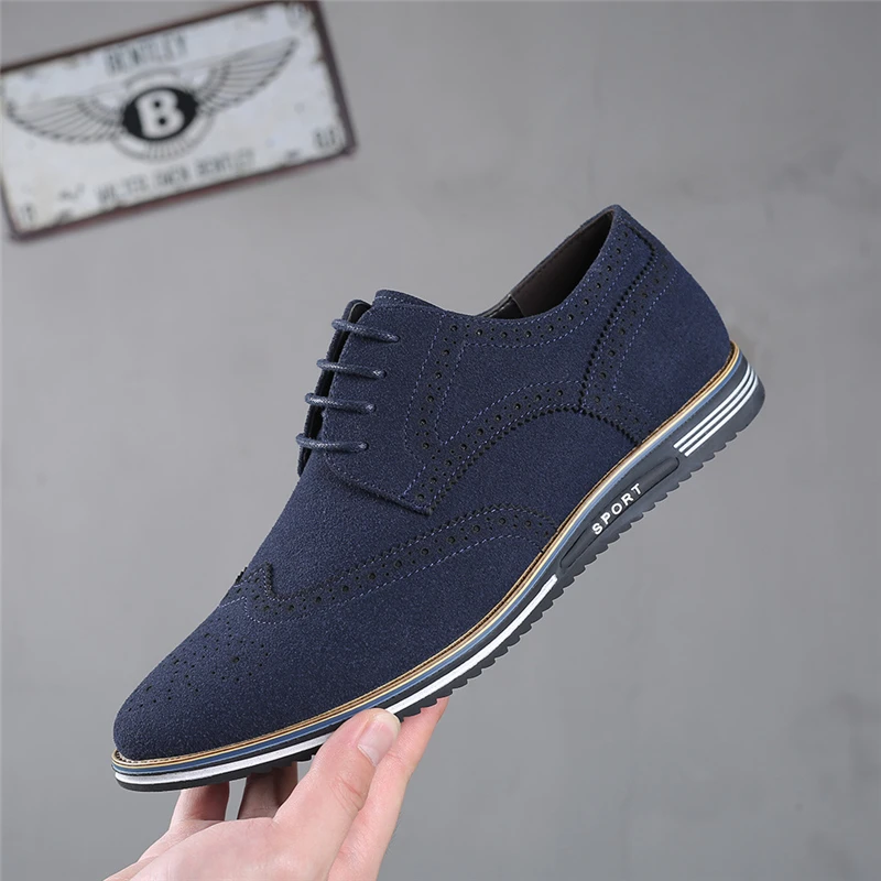 Stylish Brogue Shoes Men Leather Dress Shoes for Men Wedding Formal Men Shoes Big Size 47 48 Lace Up Oxford Bussines Shoe Man