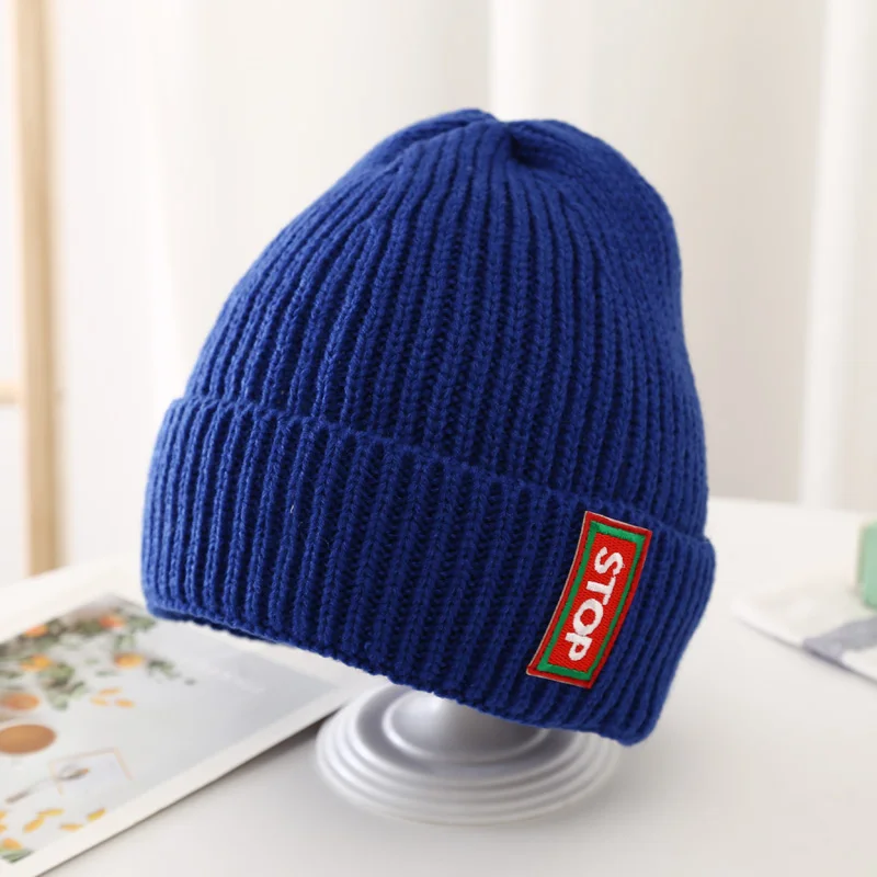 

Winter models of various colors woolen caps, women's hit color, all-match patch, tide Japanese hats, winter Korean knitted hats