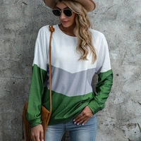 Striped Patchwork Women Knitted Sweater Cotton Autumn Clothes Long Sleeve Lady Pullover Vintage Casual Streetwear Women Sweater