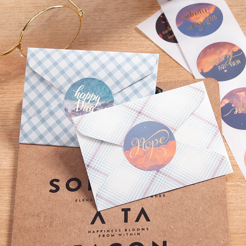 

Spring Ins Style Envelop Sealing Decorative Round Stickers Foil Prited For Scrapbooking Cell Cover Student Stationery Album DIY