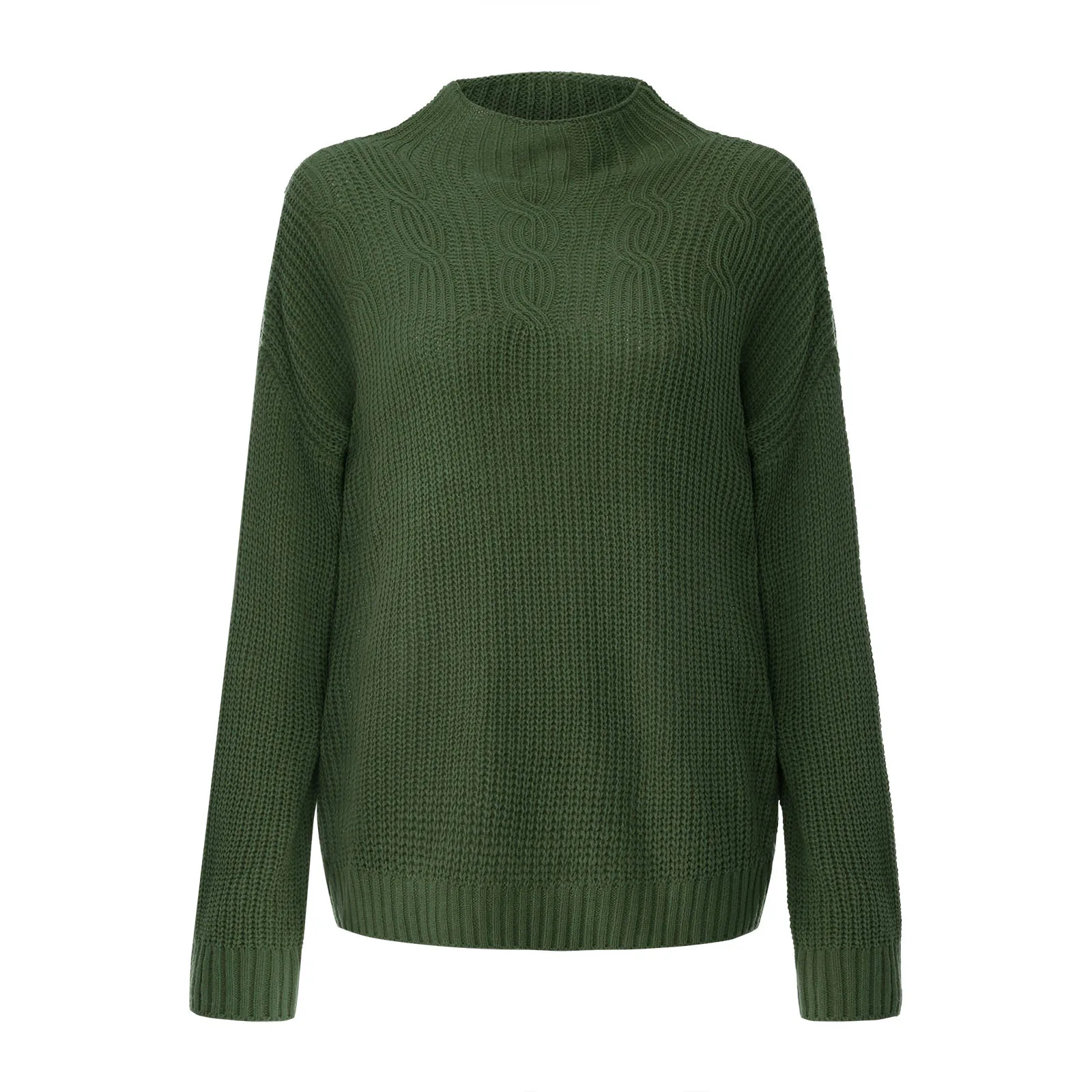 

Sweater Women 2020 Autumn Winter Solid Turtleneck Pullover Sweaters Korean Style Knitted Long Sleeve Jumpers Casual Tops #128