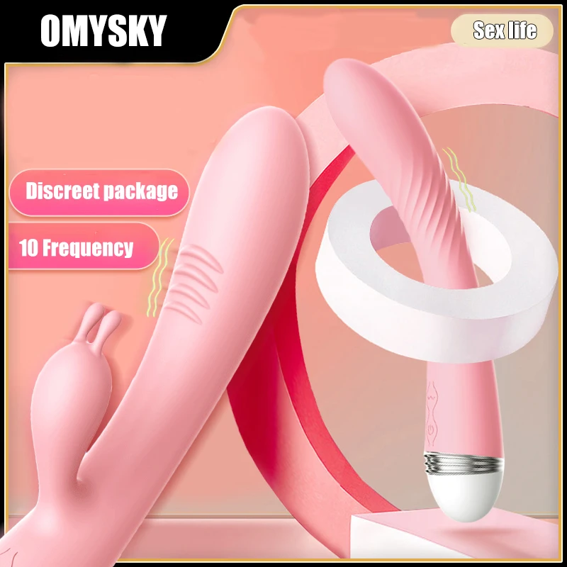 Омиский кролик с двойной головкой Вибратор клитор стимулятор точки G Женский