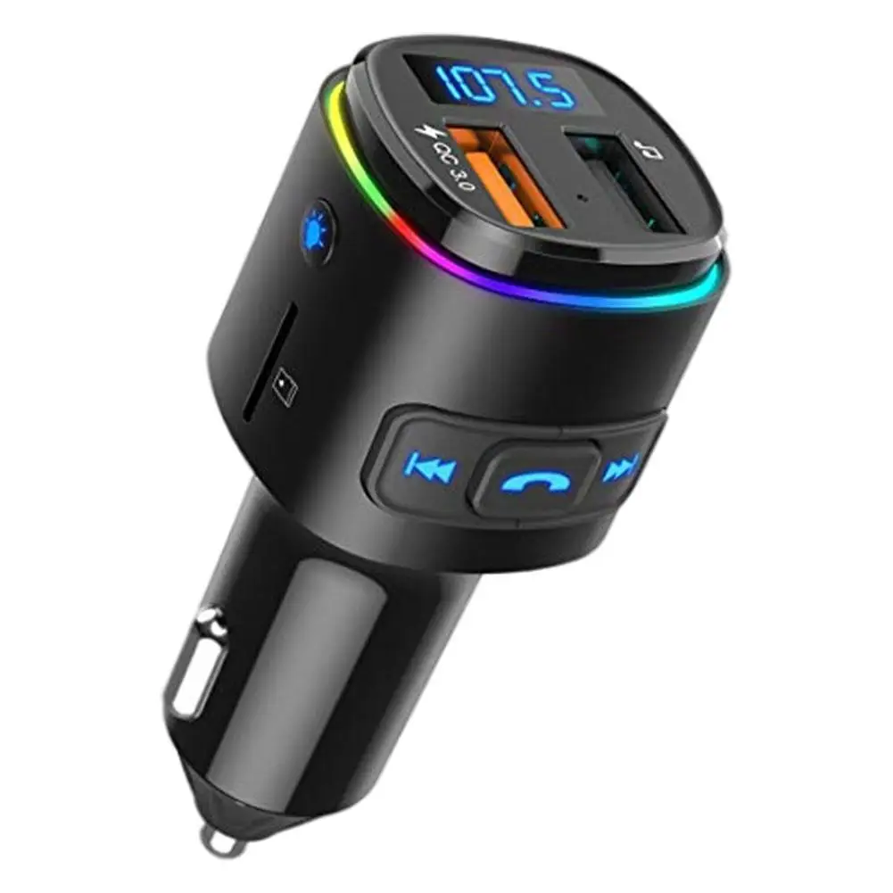 

Wireless Bluetooth Car FM Transmitter MP3 Stereo Music Player AUX Radio Adapter Dual USB QC3.0 Fast Charge Handsfree Car Kit