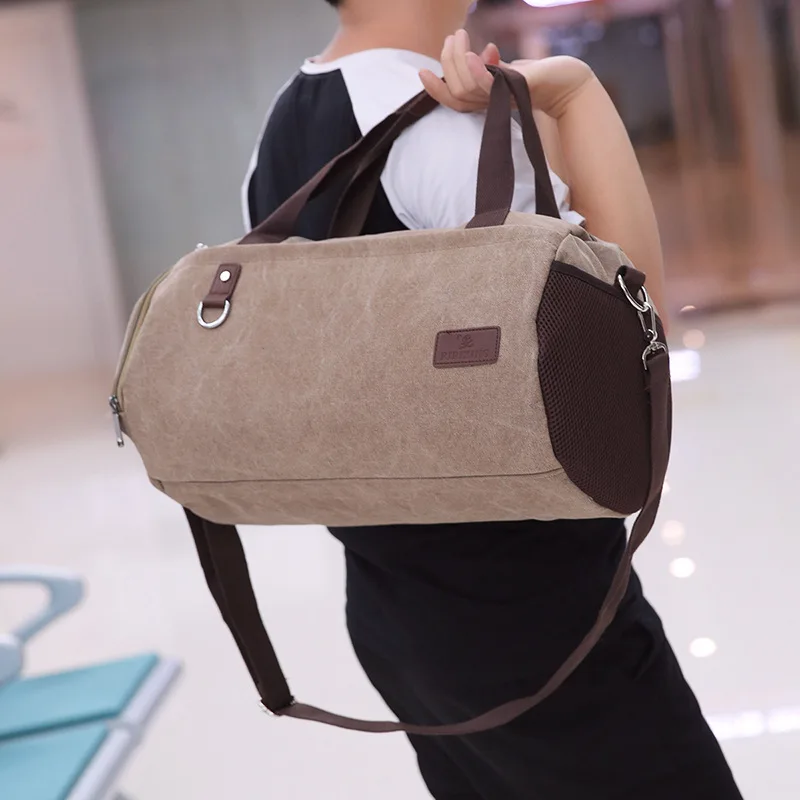 Холщовая дорожная сумка для мужчин и женщин вместительные сумки на плечо