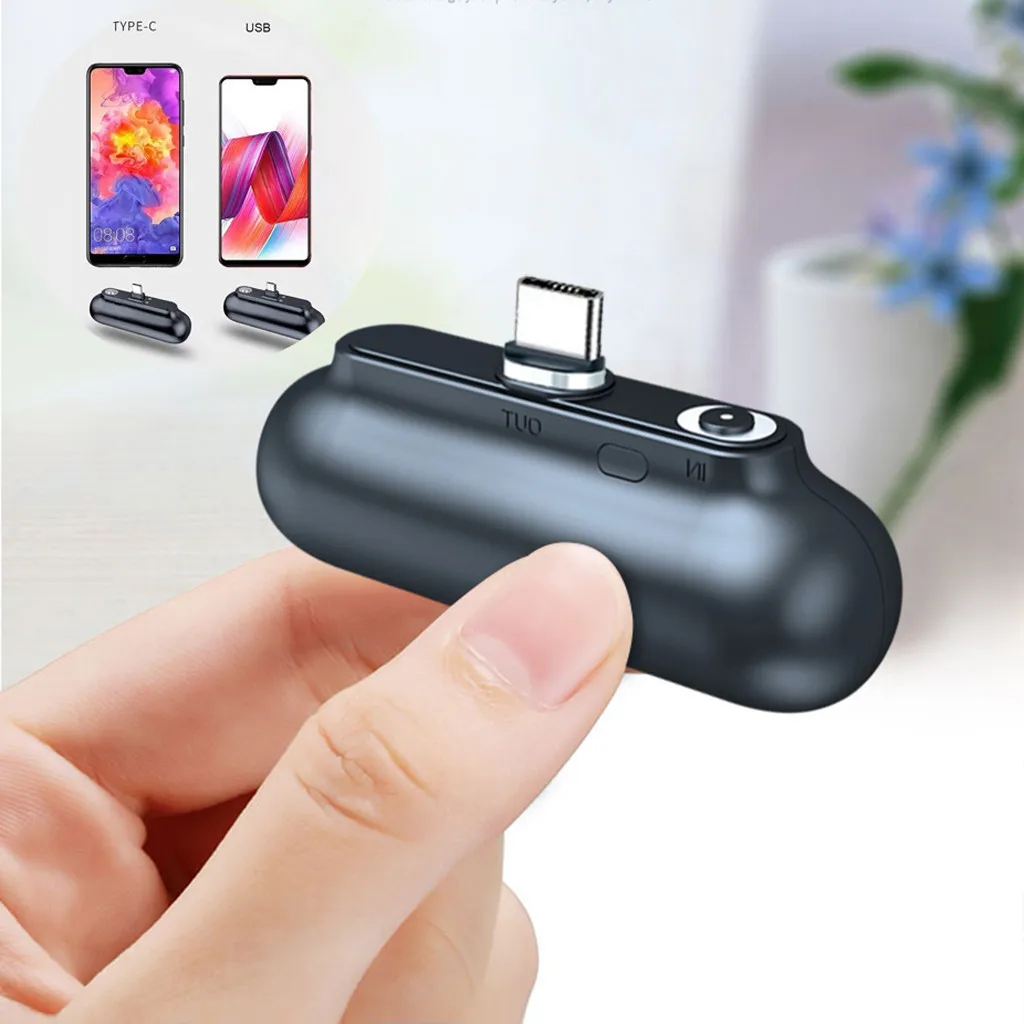 Внешний мини аккумулятор 2600 мАч портативное зарядное устройство внешний Type C для