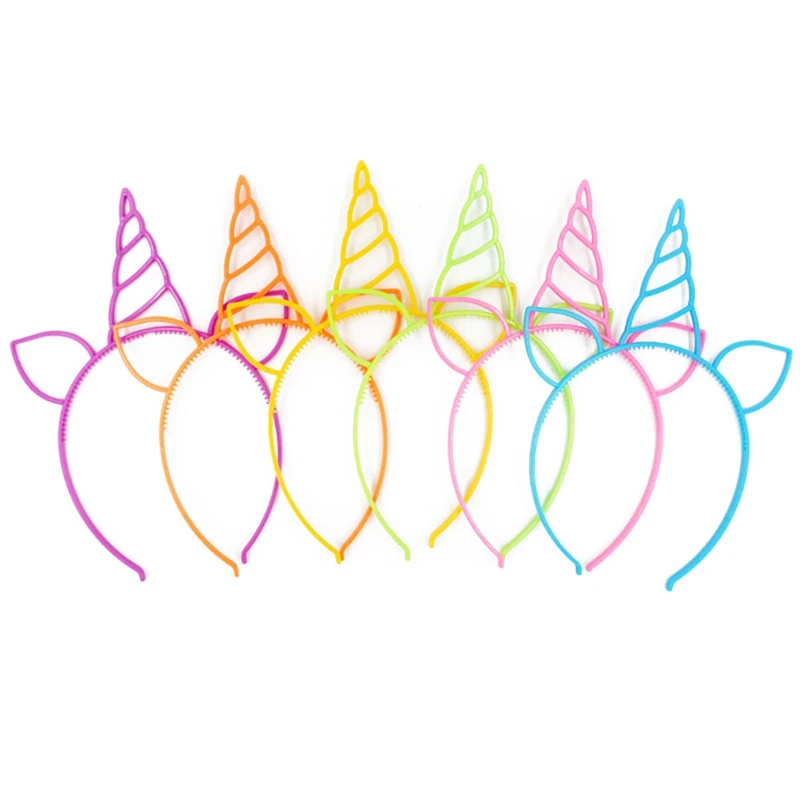 10 шт. случайный и сердечком повязка на голову для девочек Обруч &quotЕдинорог&quot