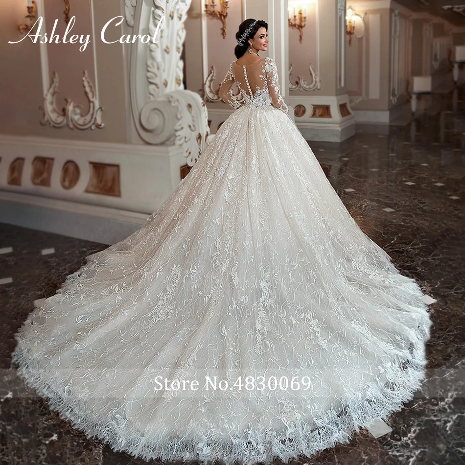 Эшли Кэрол кружева Свадебные и Бальные платья 2022 с длинным рукавом в африканском