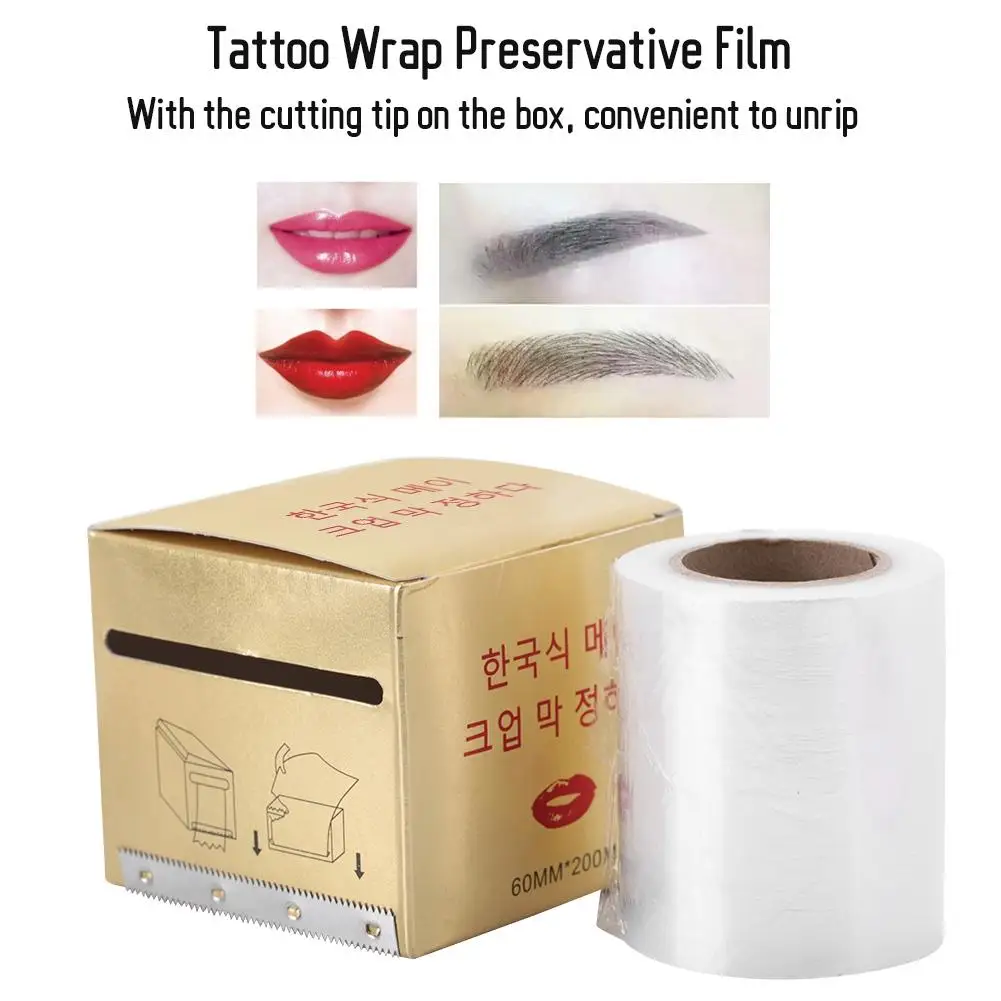 Новинка 1 коробка Полуперманентная Татуировка прозрачная полиэтиленовая пленка