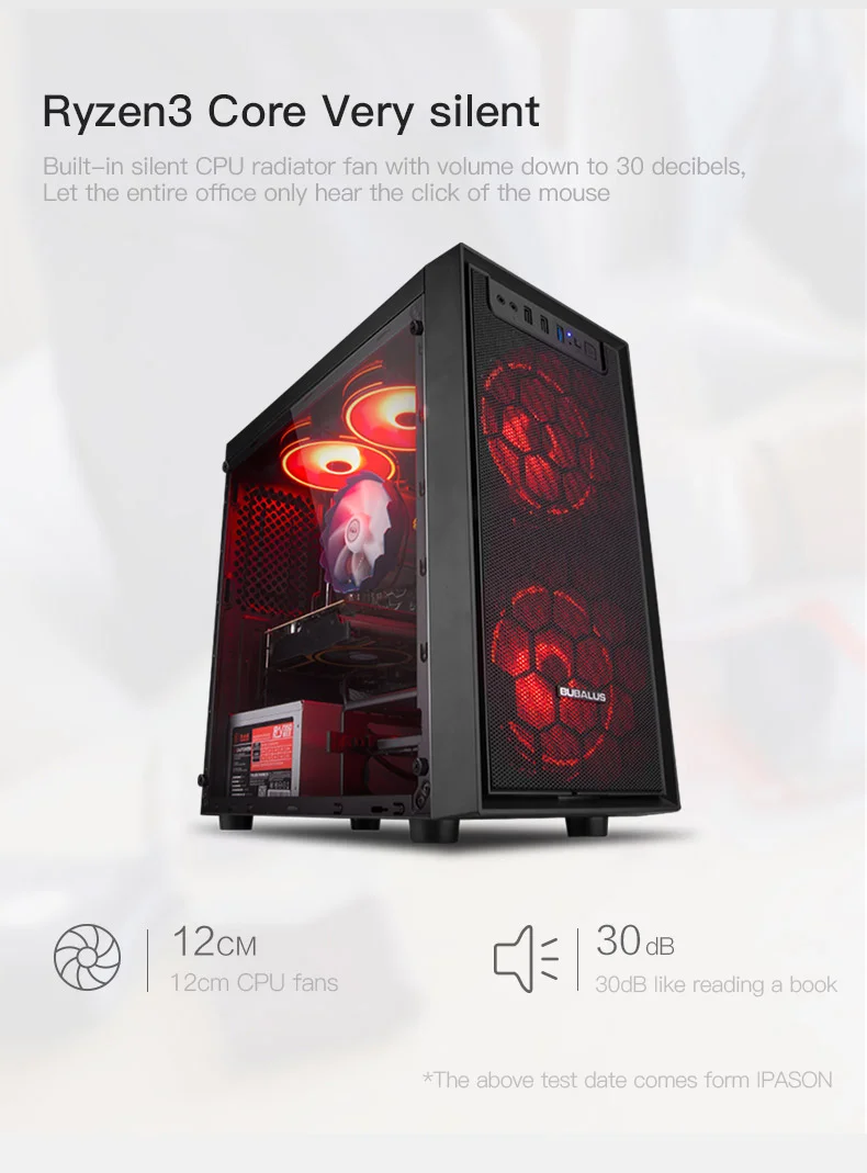 Настольный игровой компьютер Funhouse AMD R5 2600/RX550 4 Гб D5 /8 ГБ высокочастотная ОЗУ/120 SSD + 1