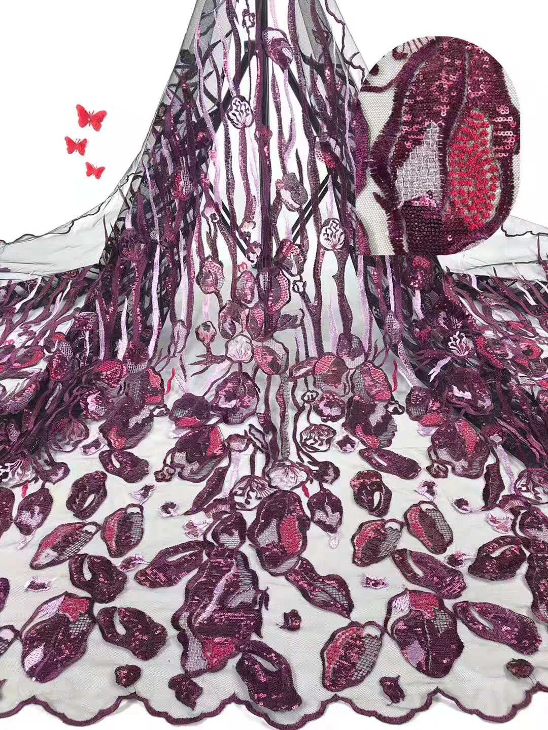 Французская кружевная ткань 2019 Высококачественная африканская для невесты с