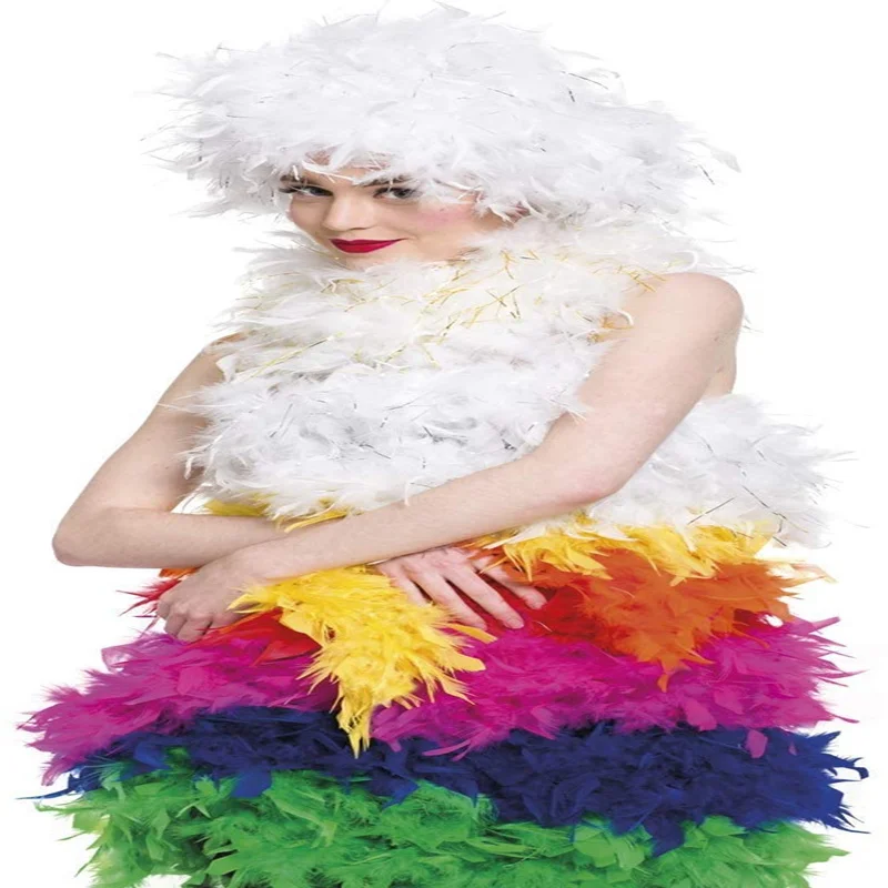 2 ярдов пушистый боа из пера индейки 60 грамм diy аксессуары для одежды