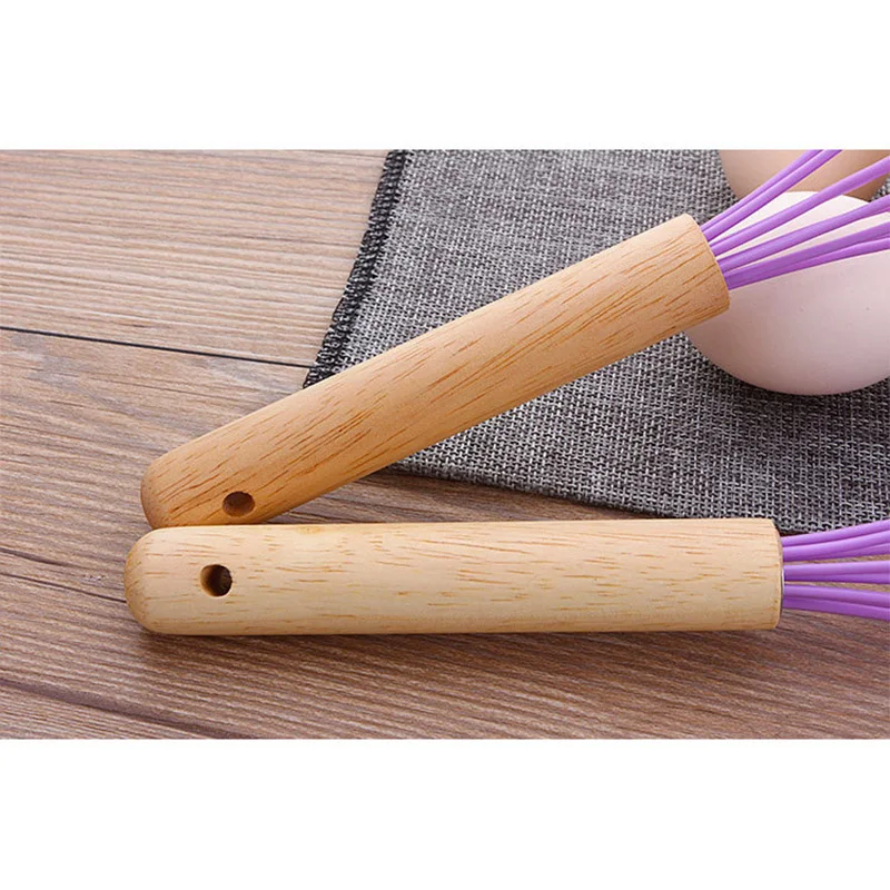 Manual Mixer Egg Beater With Wooden Handle Milk Cream Stirring Kitchen Tools Flour Handheld Screen Mesh Strainer | Дом и сад