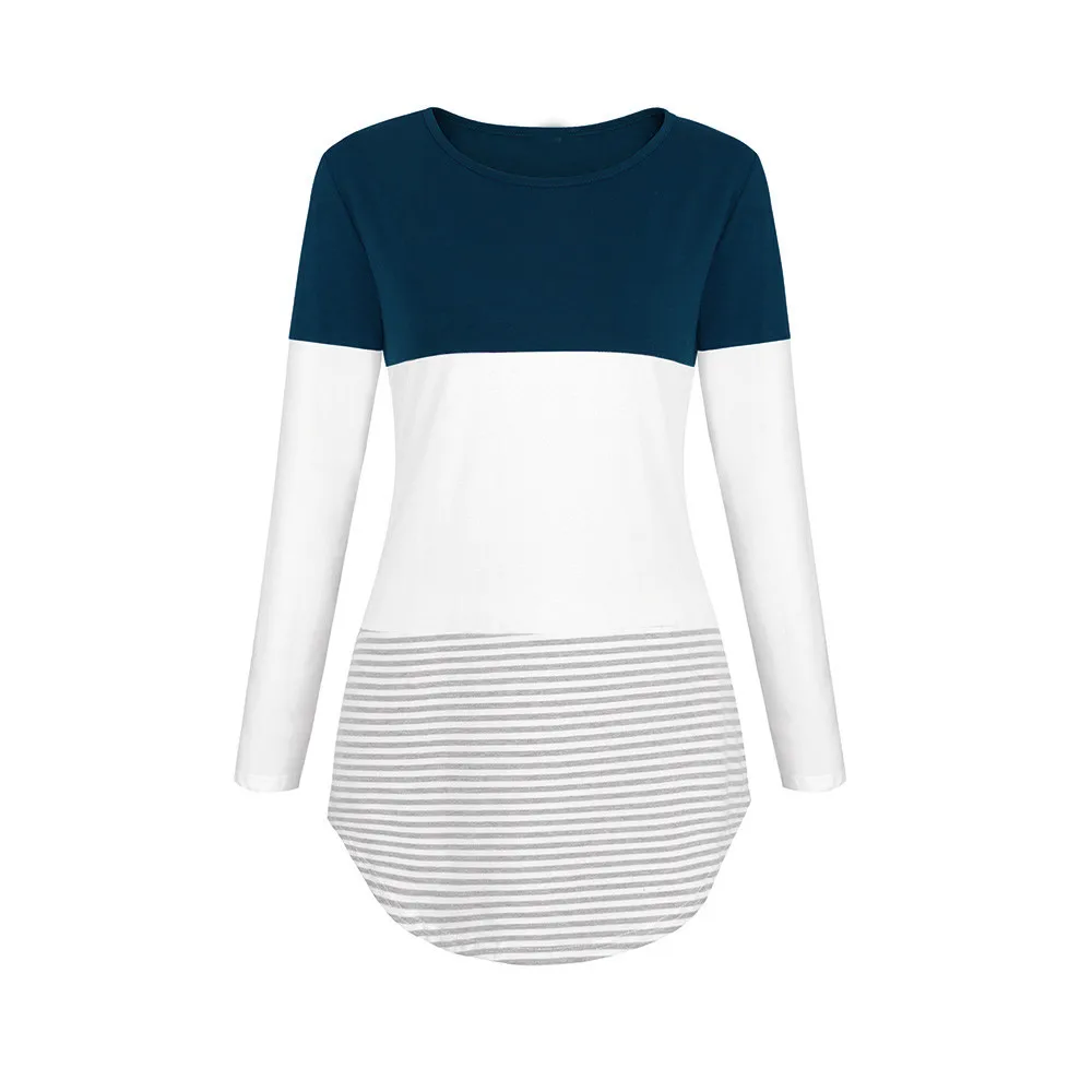 ARLONEET женский топ для беременных и кормящих мам с длинным рукавом одежда в полоску