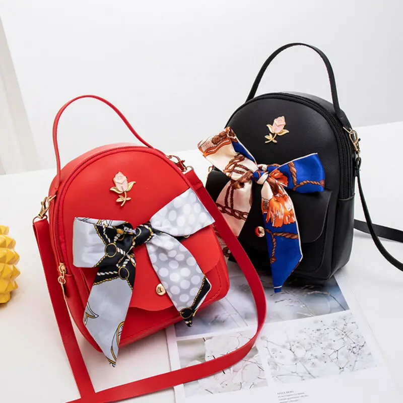 2020 модная Маленькая женская сумка через плечо из искусственной кожи рюкзак