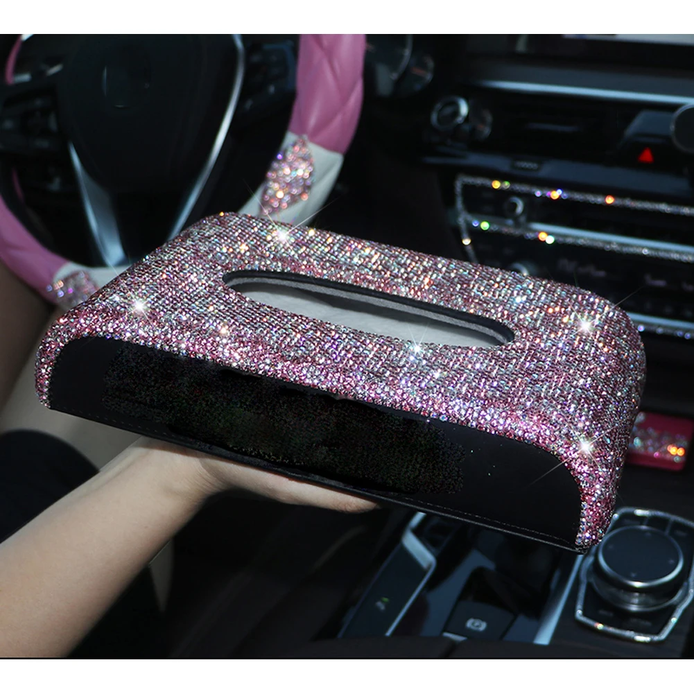 Украшения для автомобиля Bling Стразы коробка салфеток пепельница хранения