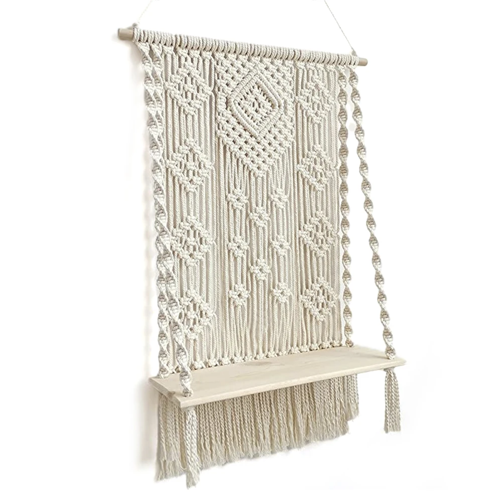 

Plant Hangers Indoor Hanging Planter Blanket With Wood Beads Decorative Flower Pot Holder No Tassels Hanging Flower Pot With