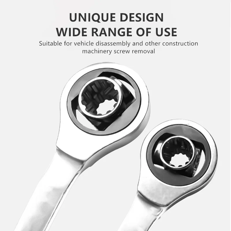 

Multifunctional Double-headed Wrench 360 Degree Universal Rotating Double-ended Wrench Car Repair Spanner Hand Tools
