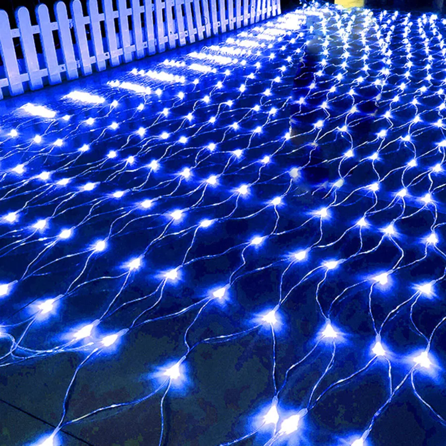 

6X4M 10X8M LED Net Mesh Fairy Light Christmas Bushes Tree-wrap Lights For Christmas Wedding Garden Decoration Lamp