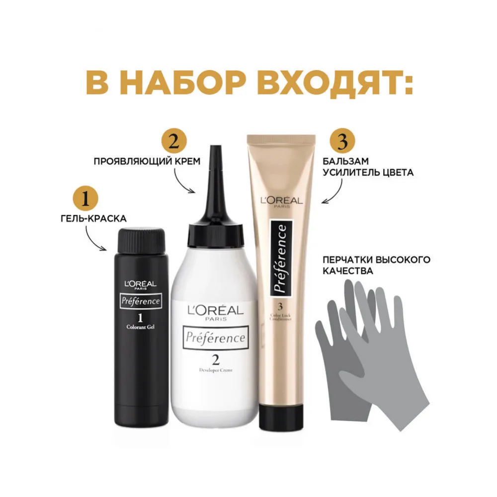 Стойкая краска L`Oreal Paris Preference для волос|Чаши смешивания красок волос| |
