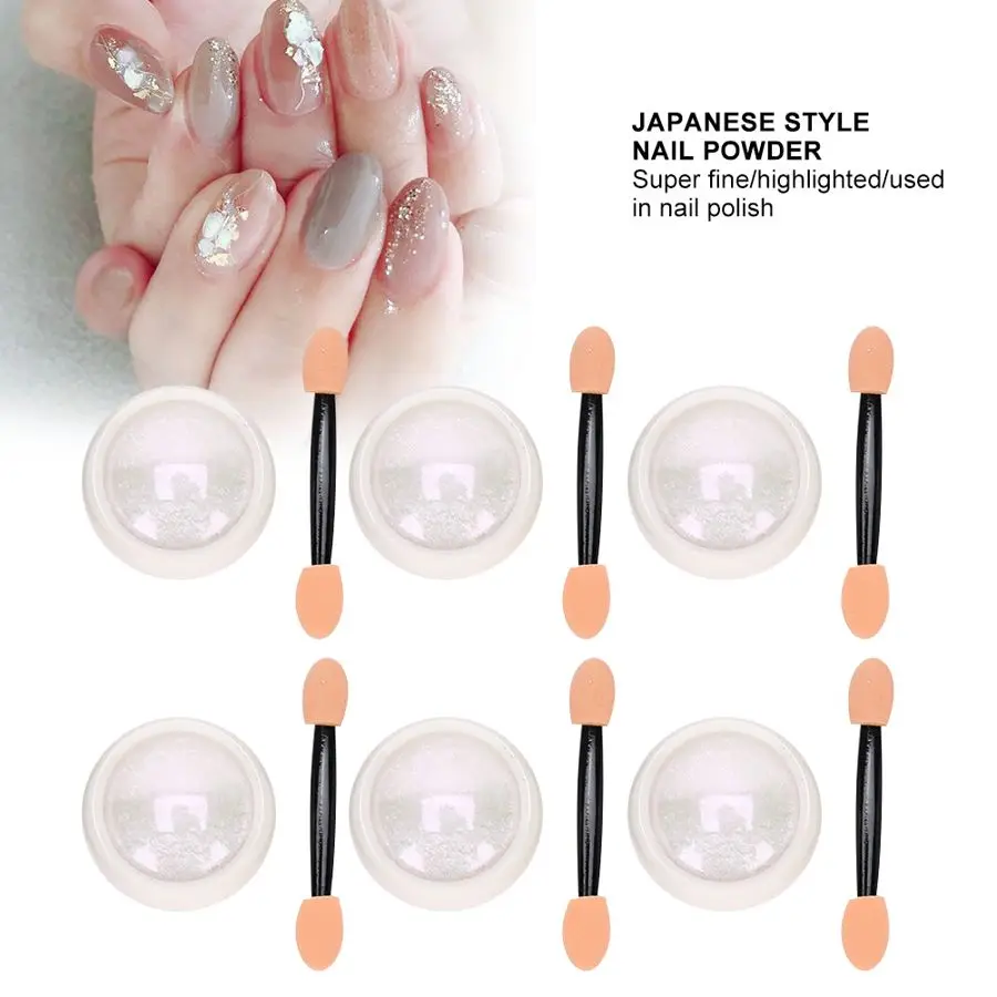 6 шт. модная пудра для ногтей зеркальная украшения маникюрные Декорации женщин и