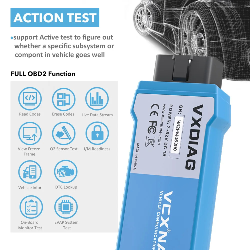 Автомобильный диагностический сканер VXDIAG Mini VCI J2534 инструмент для Toyota it3 TIS V15 Wi Fi VCX