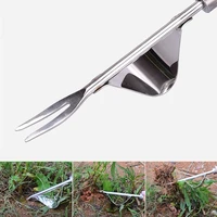 wooden handle stainless steel home garden weeder dandelion puller seedling starter shovel manual weeding gardening tools