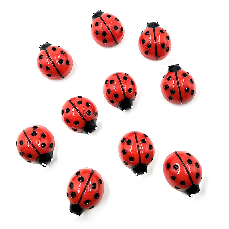 10pcs Red Ladybugs 10 шт полимерные сувенирные магниты для холодильника холодильники магнитные наклейки рождественские домашние украшения для Хэллоуина кухонные украшения Аксессуары - Цвет: 10pcs Red Ladybugs