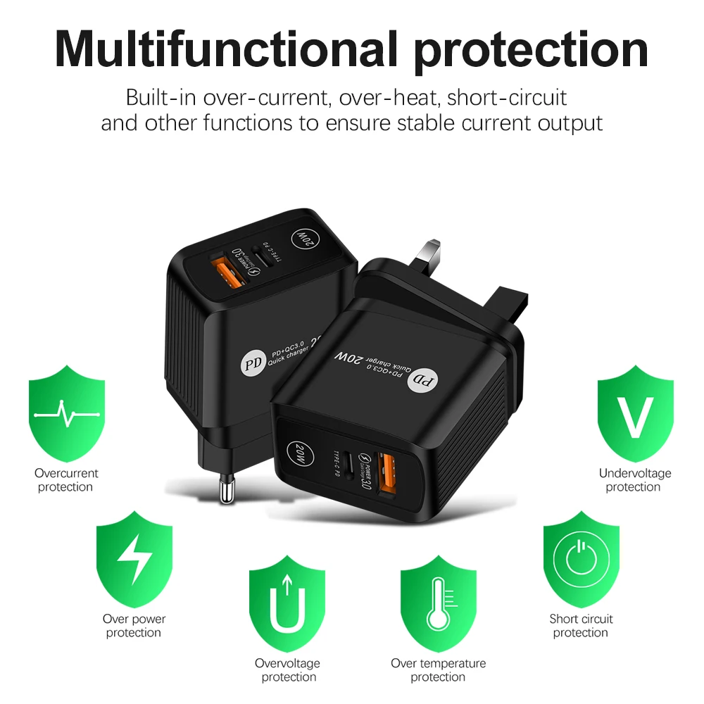 GTWIN PD 20W совместимый разъем QC 3 0 быстрая зарядка мобильный телефон зарядное
