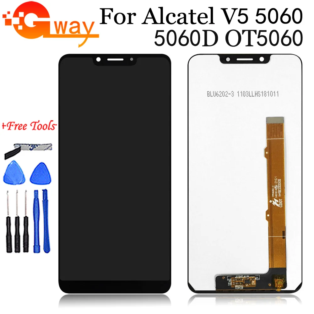 6 2 &quotчерный ЖК дисплей для Alcatel V5 5060 5060D OT5060 кодирующий преобразователь