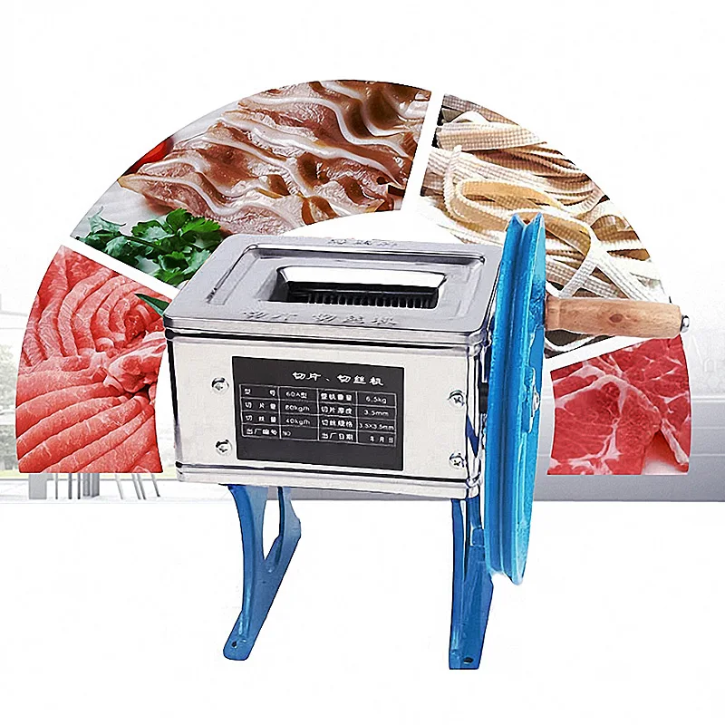 

Manual Meat Grinder Manual Meat Slicer Stainless Steel Meat Slicer Household Electric Chopper Commercial Cutting Machine 60A