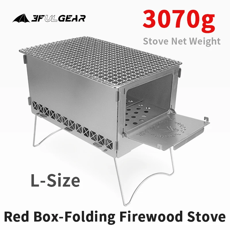 3F UL Gear Outdoor Portable Folding Barbecue Stove Camping Hiking Picnic BBQ Stainless Steel  Firewood Stove Picnic Equipment