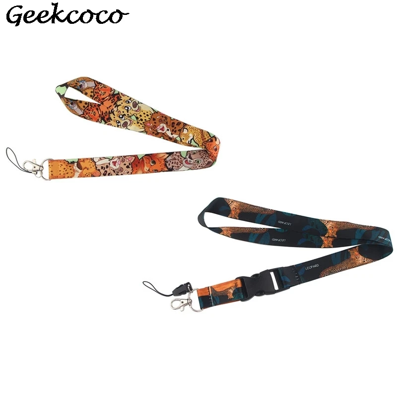 

J2081 с леопардовым принтом; Модная одежда; Принт с животными; Necklack ключей тренажерный зал ремень многофункциональный мобильный телефон украш...