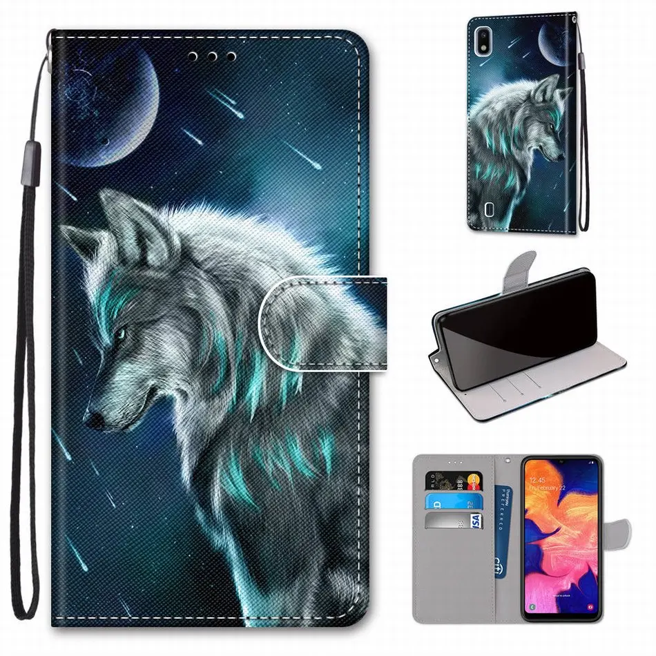 Чехол-книжка для телефона с изображением Льва волка Тигра мальчиков Samsung Note 10 Pro S10