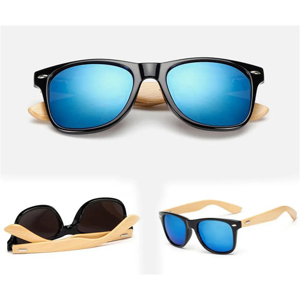 

KLASSNUM 10 color Wood Sunglasses Men women square bamboo Women for women men Mirror Sun Glasses retro de sol masculino