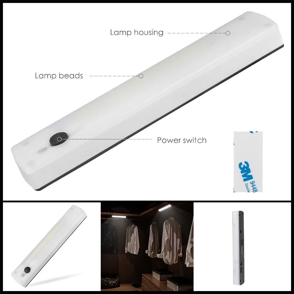 

Led Induction Night Light Motion Sensor Night Lamp Portable Closet Lights Battery Powered Cabinet Wardrobe Drawer Wall Lamp