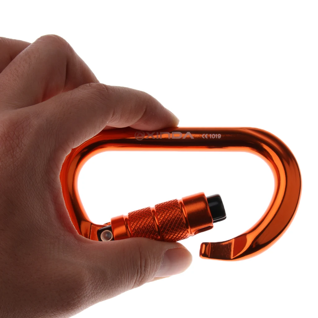 

O-Shape 25KN 7075 Aviation AluminumOutdoor Rock Climbing Hiking Auto Locking Carabiner CE Approved