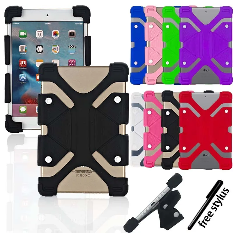 KK&LL For Apple iPad Pro 10.5" 9.7" 11"()- Tablet Shockproof Silicone Stand Cover Case+ Stylus
